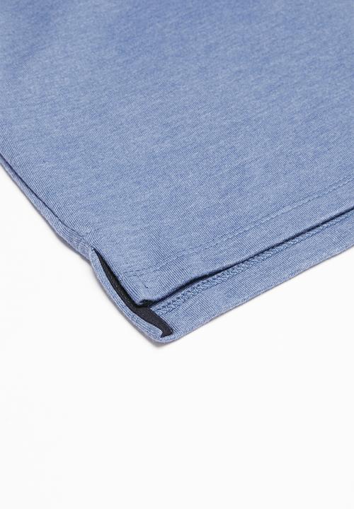 POLO - Boys Jason short sleeve hooded pullover - blue
