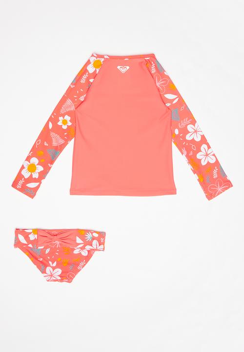 Roxy - Fruity shake long sleeve set lycra - coral 