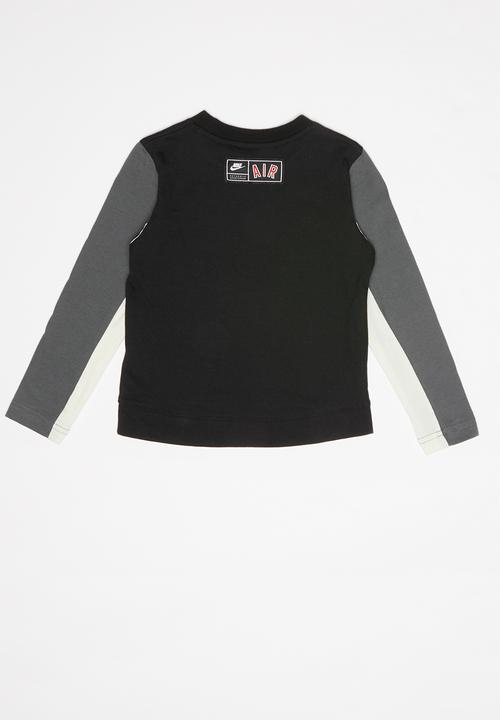 Nike - Long sleeve top - black & grey 