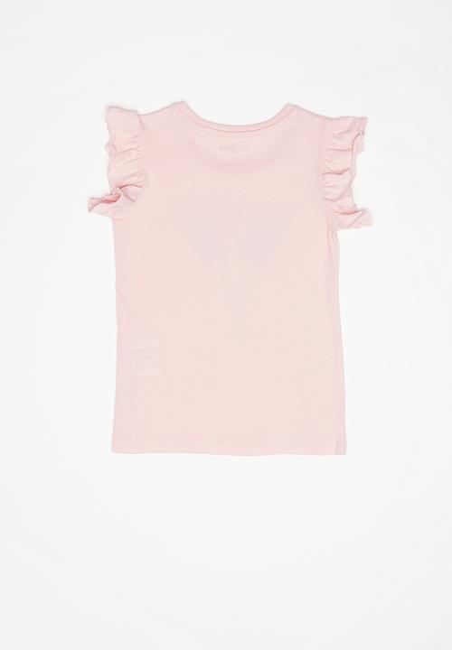 GUESS - Girls short sleeve rainbow tri tee - pink