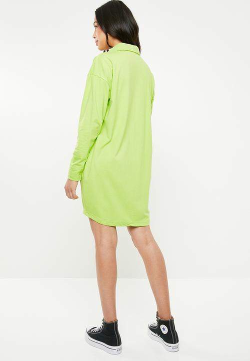Missguided - Jersey shirt dress - green
