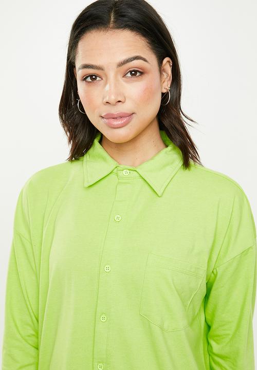 Missguided - Jersey shirt dress - green