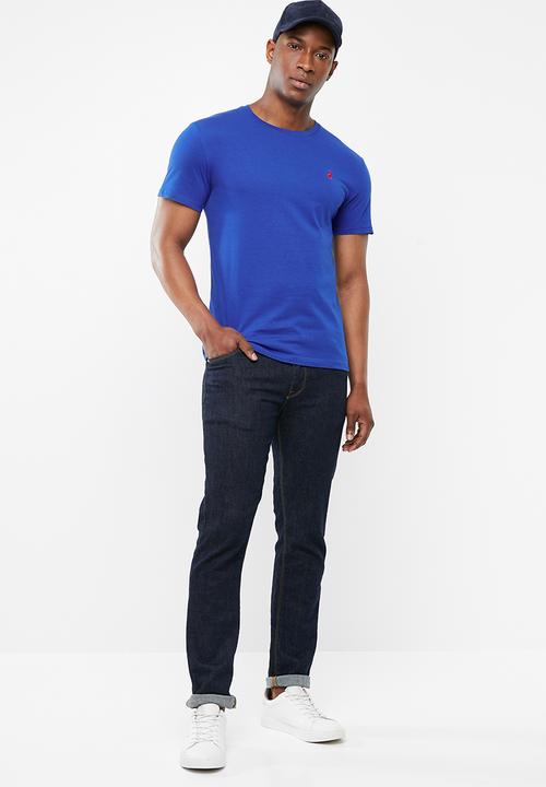 POLO - Lucas plain crew neck  - blue