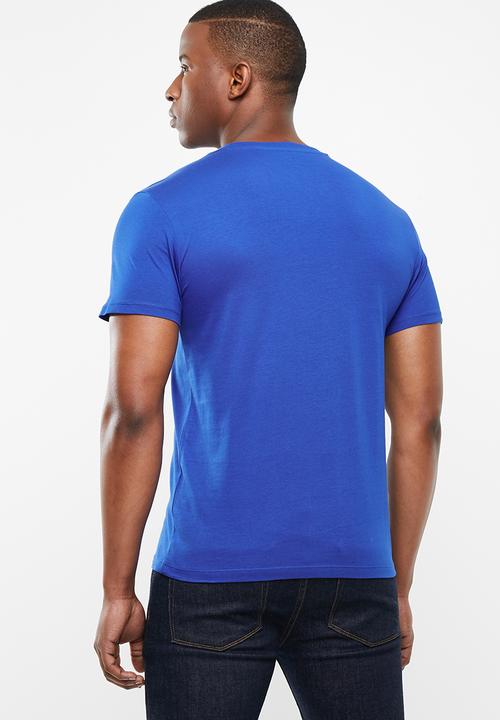 POLO - Lucas plain crew neck  - blue