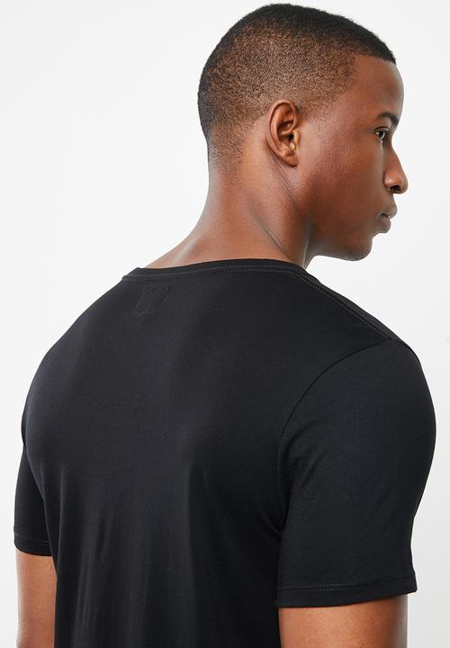 GUESS - Pima embroidered logo tee - black