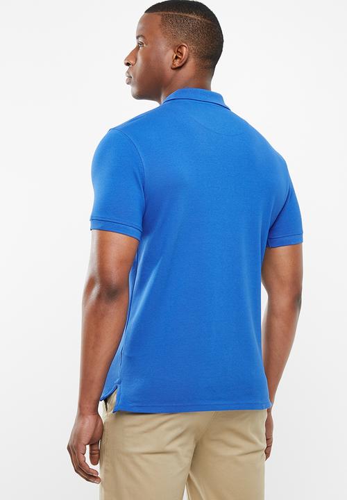 POLO - Carter custom fit short sleeve pique golfer - blue