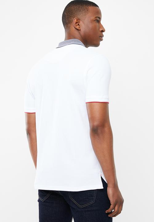 POLO - Ethan custom fit short sleeve stripe collar golfer - multi