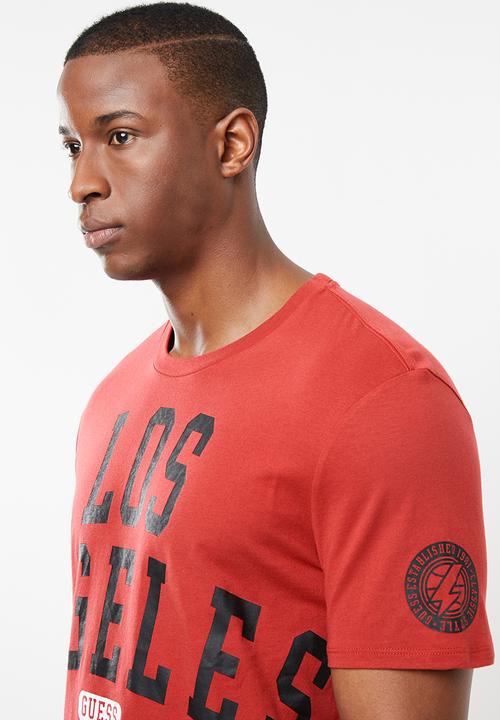 GUESS - Guess short sleeve la tee - red