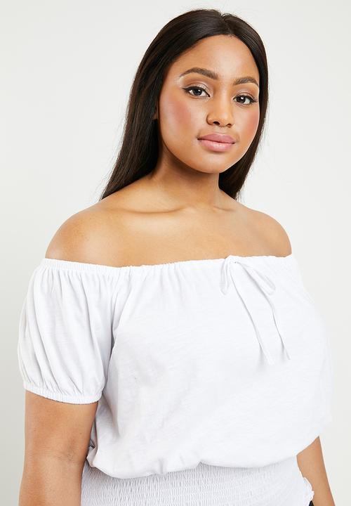 New Look - Off the shoulder T - white