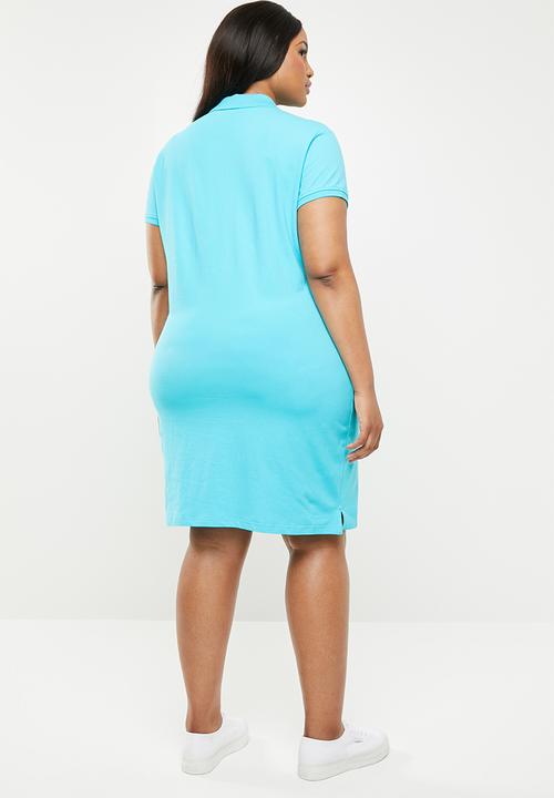 POLO - Plus size Kathy stretch golfer dress - turquoise