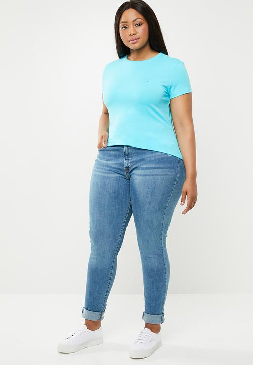 POLO - Plus size  allie pony stretch tee - turquoise