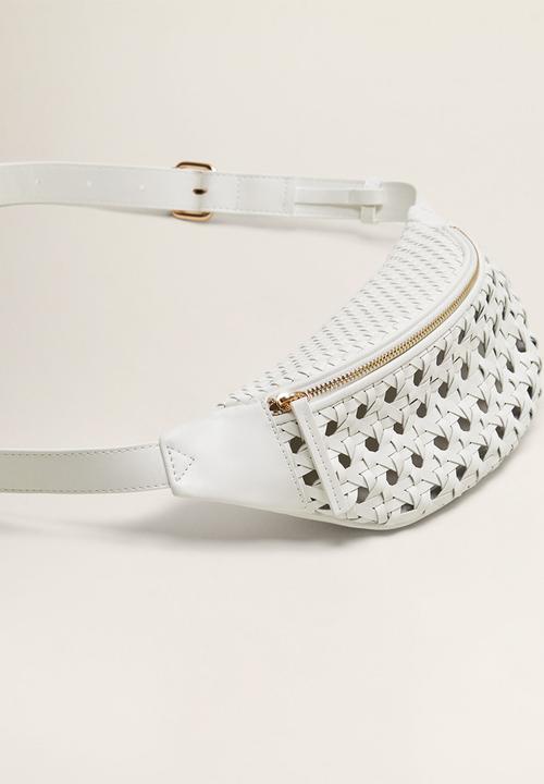 MANGO - Laser-cut belt bag - white