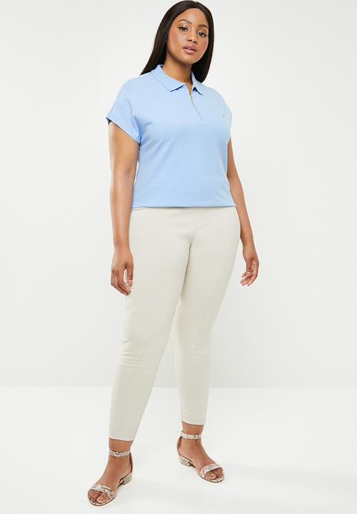 POLO - Plus size  eva zip detail golfer - blue