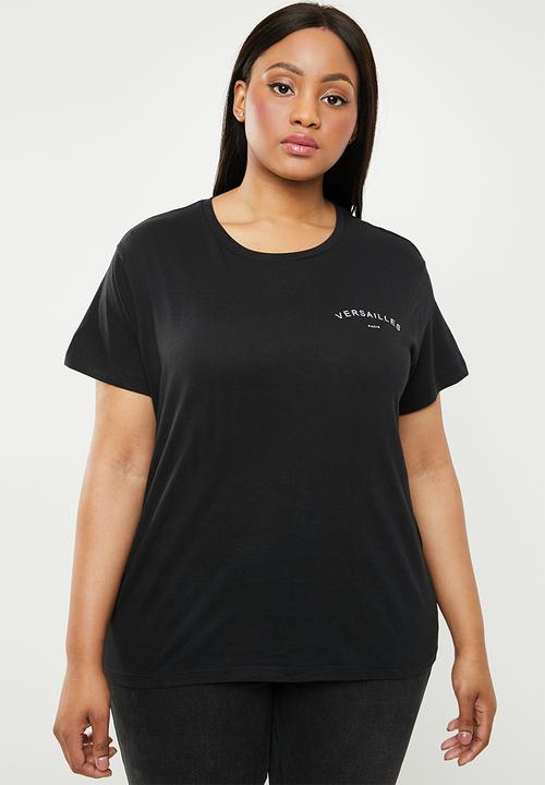 Cotton On - Curve graphic tee versailles - black