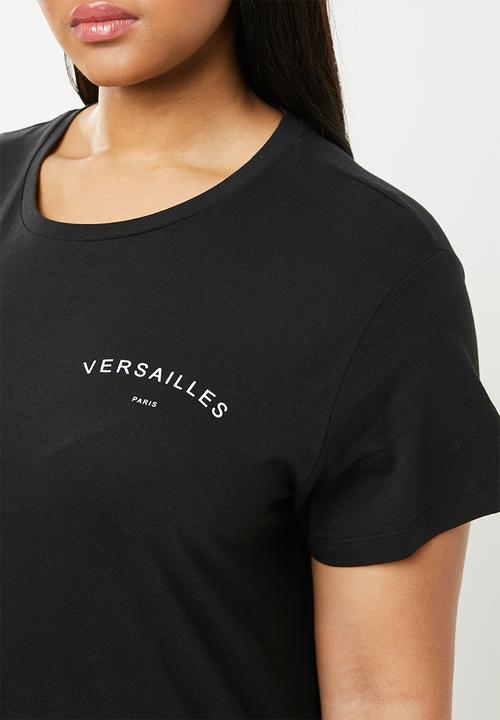 Cotton On - Curve graphic tee versailles - black