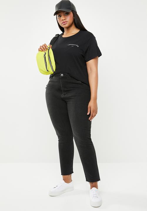 Cotton On - Curve graphic tee versailles - black