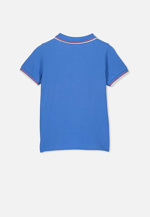 Cotton On - Kendricks short sleeve polo tee - blue