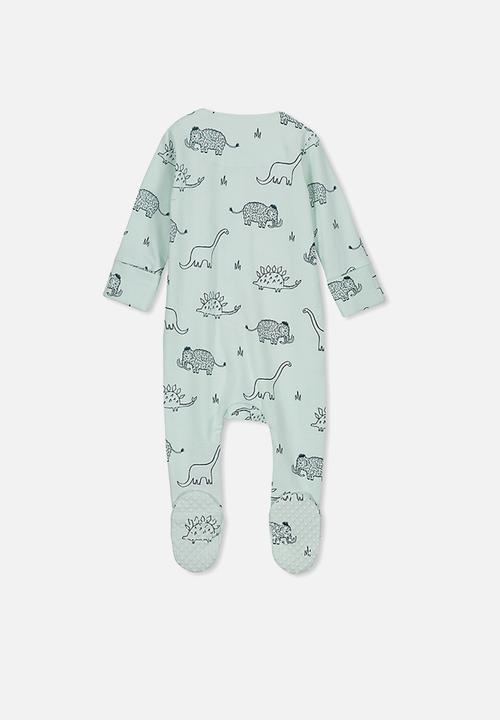 Cotton On - The long sleeve zip romper - green