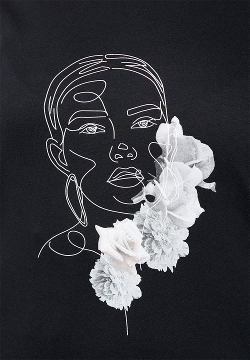 Superbalist - Placement printed T-shirt - black
