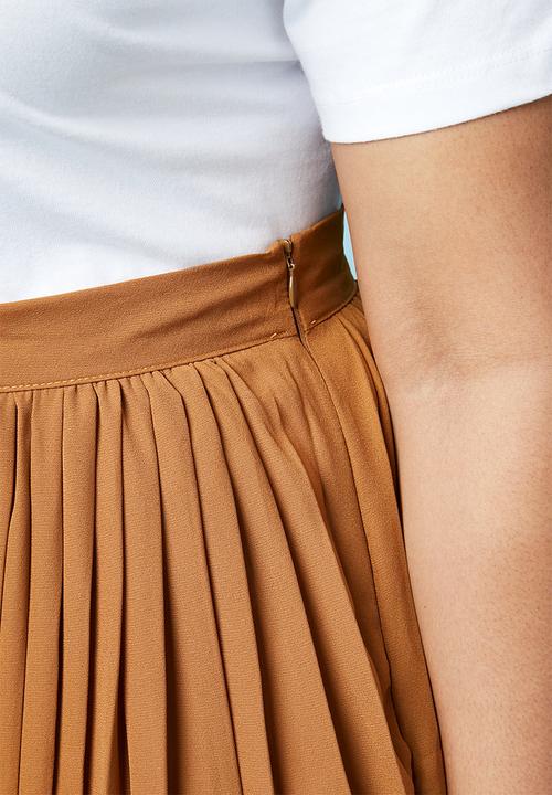 Superbalist - Pleated maxi skirt - rust 