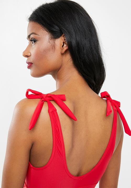 Superbalist - Tie detail maternity swimsuit - red