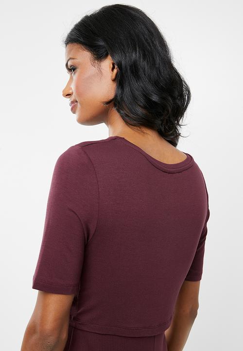 New Look - Maternity Nursing layer dress - burgundy