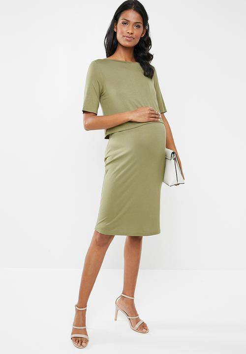 New Look - Maternity Nursing layer dress - khaki