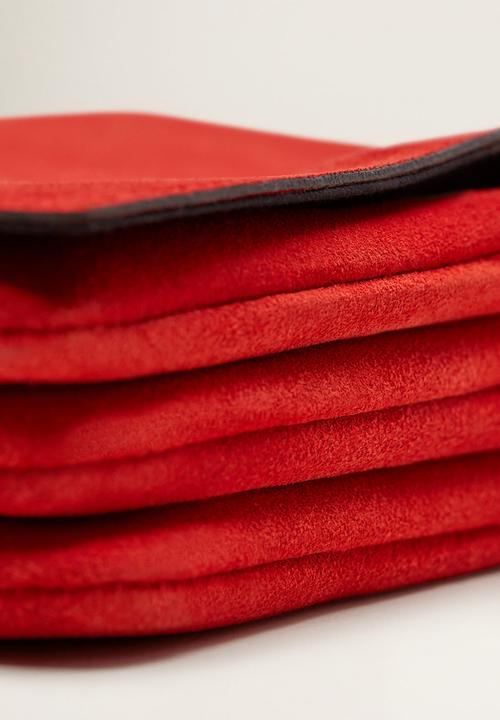 MANGO - Leather mini bag - red