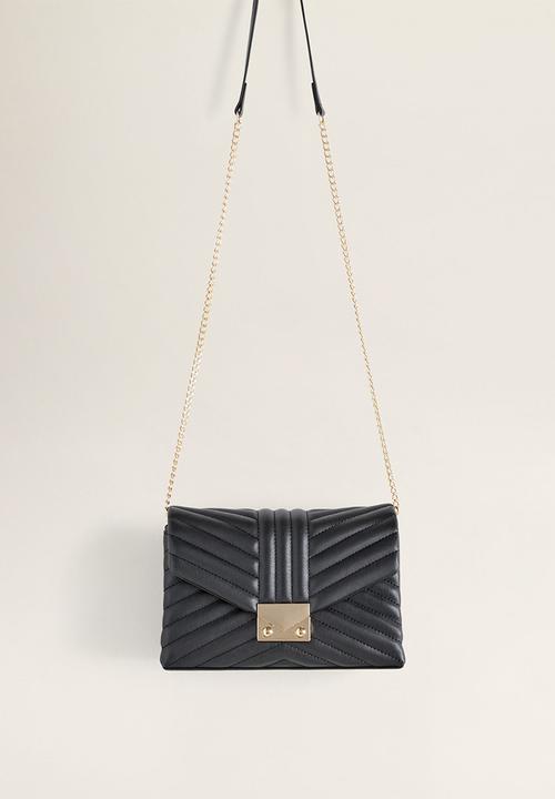 MANGO - Flap crossbody bag - black