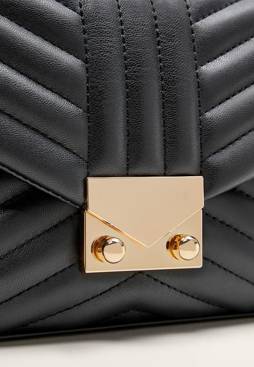 MANGO - Flap crossbody bag - black