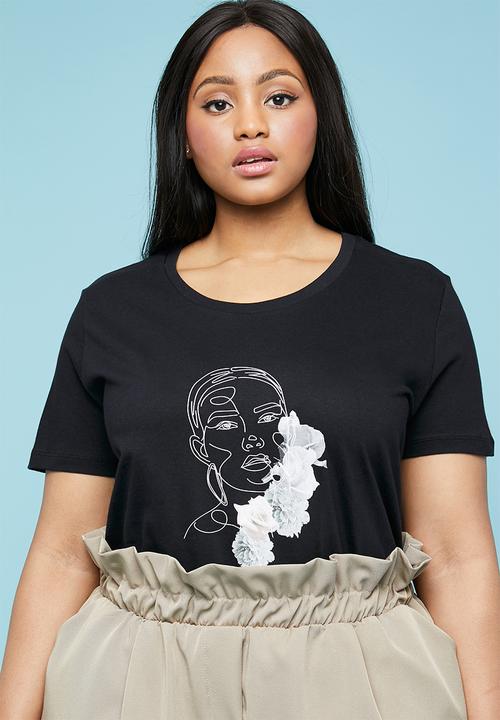Superbalist - Placement printed T-shirt - black