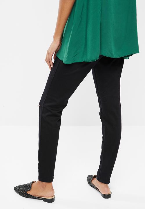 New Look - Maternity knee rip jegging - black