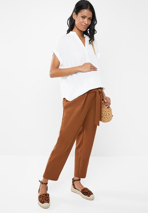 New Look - Maternity Miller tie waist trouser - rust