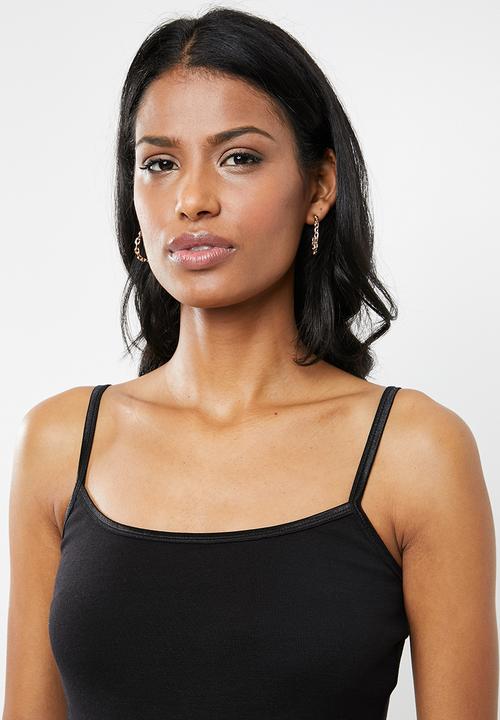 New Look - Shoestring cami - black