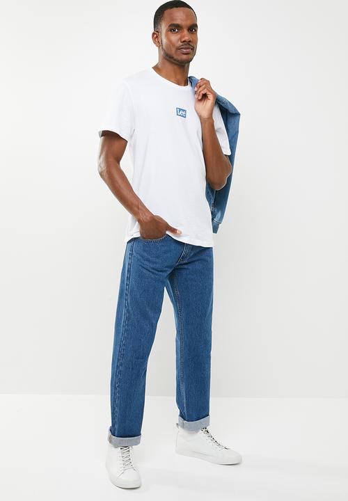 Lee  - Centre chest block logo tee - white