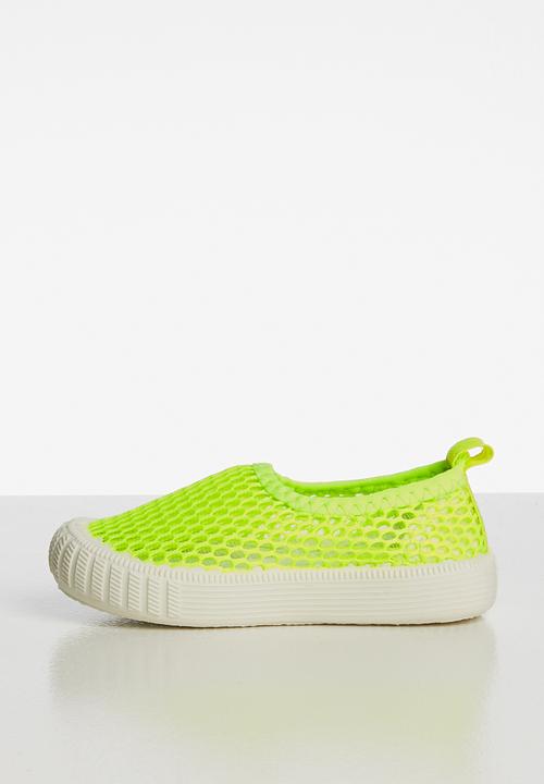 Pop Candy - Mesh  slip on - neon yellow