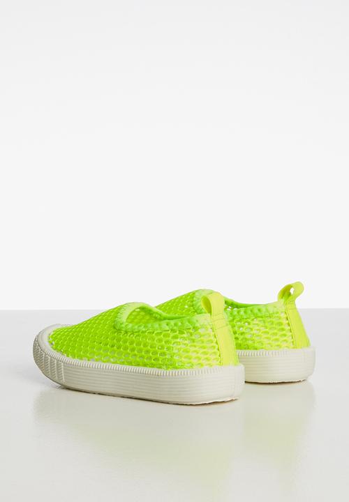 Pop Candy - Mesh  slip on - neon yellow