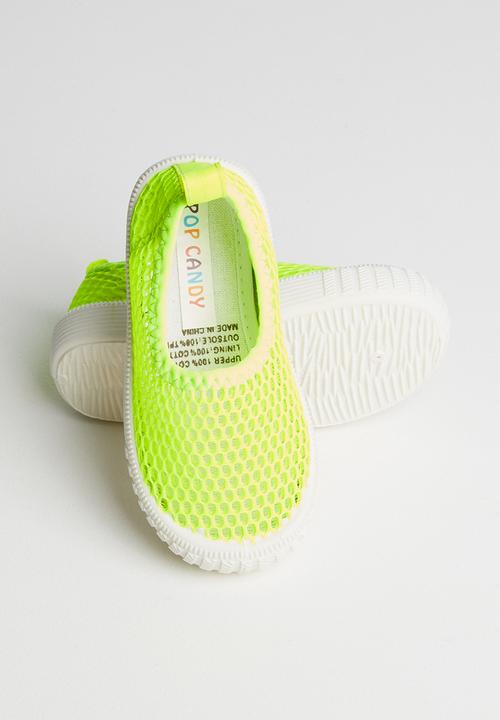 Pop Candy - Mesh  slip on - neon yellow