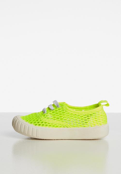 Pop Candy - Mesh  lace up sneaker - yellow