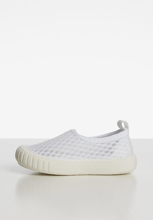 Pop Candy - Mesh  slip on - white