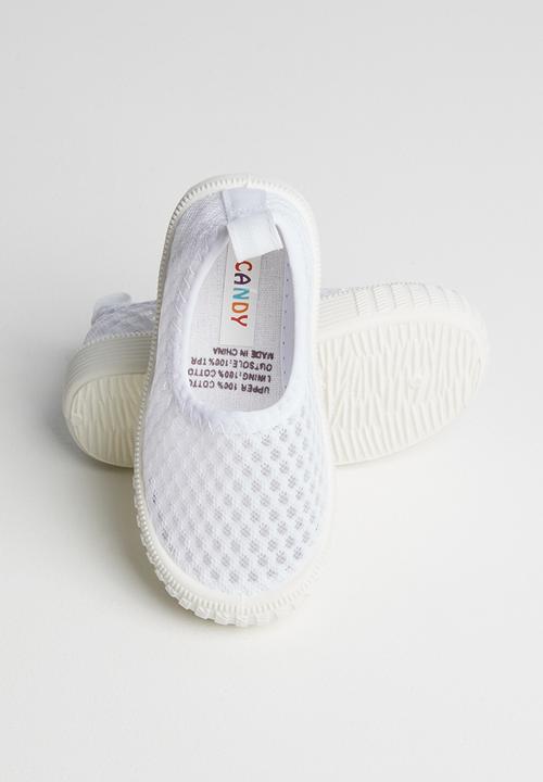 Pop Candy - Mesh  slip on - white