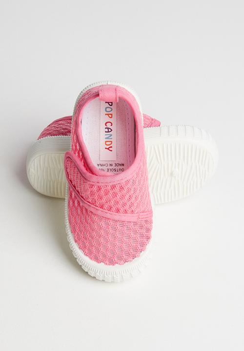 Pop Candy - Velcro strap mesh sneaker - pink