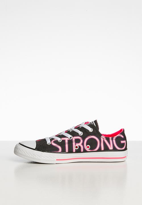 Converse - Chuck taylor all star ox - black, racer pink & white