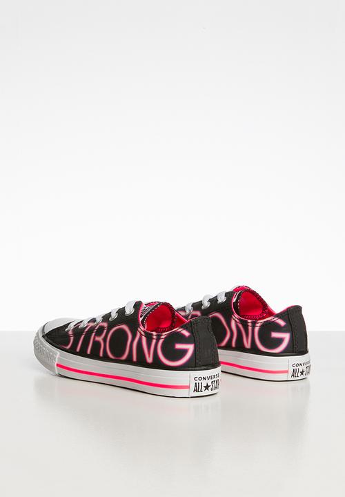 Converse - Chuck taylor all star ox - black, racer pink & white