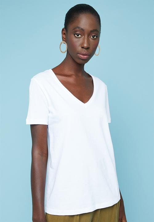Superbalist - Single V-neck tee - white