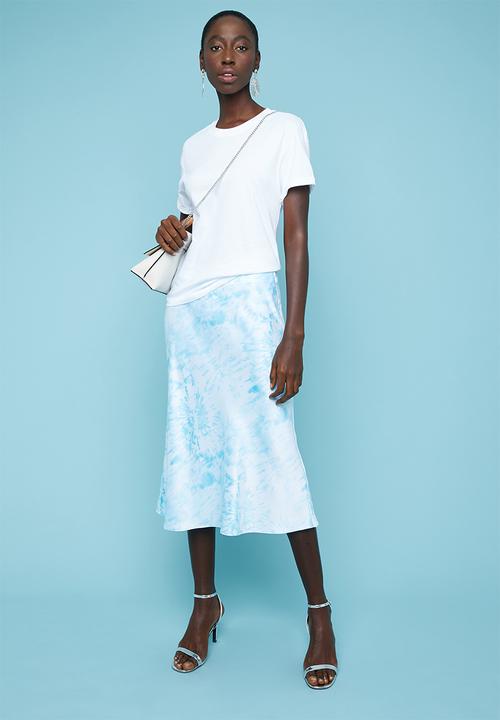 Superbalist - Tie dye midi skirt - blue