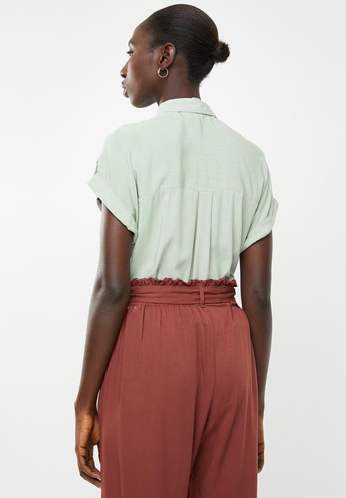 New Look - Patch pocket shirt - green