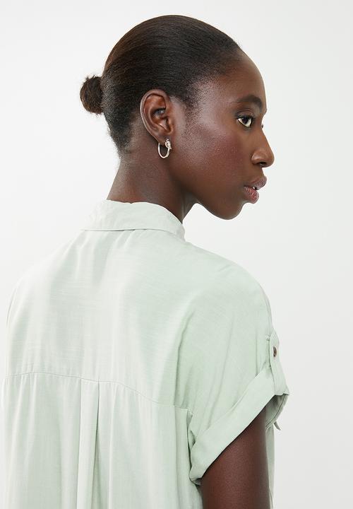 New Look - Patch pocket shirt - green