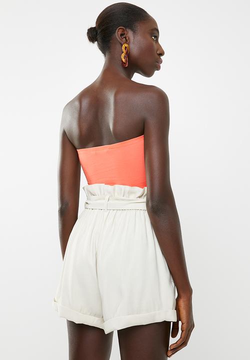 New Look - Plain boob tube - coral