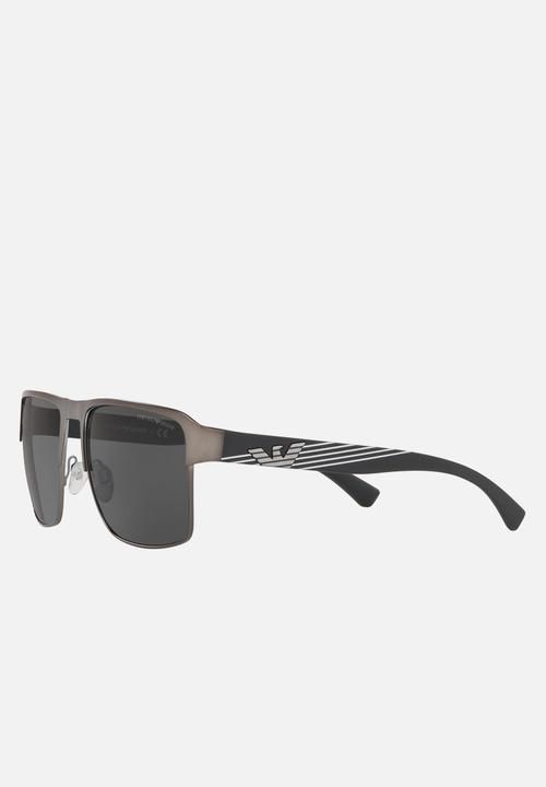 Emporio Armani - Square sunglasses - matte gunmetal